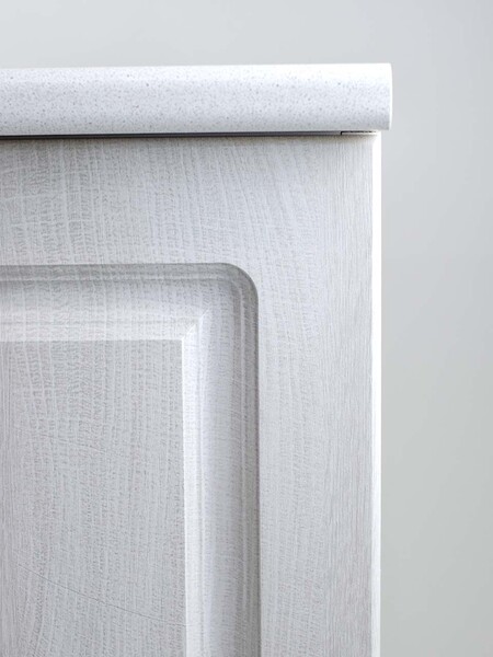 Стол торцевой 55 левый Берёза фасад МДФ столешница цвет (САХАРА) SANTREK HOME