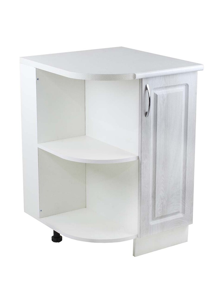 Стол торцевой 55 левый Берёза фасад МДФ столешница цвет (САХАРА) SANTREK HOME