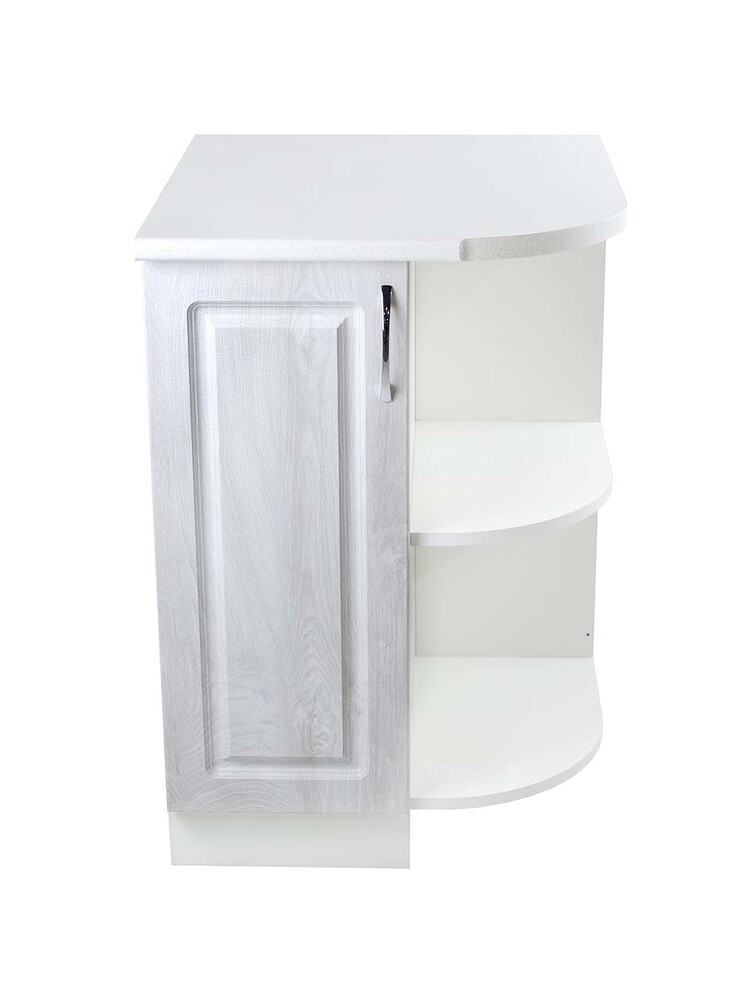 Стол торцевой 55 правый Берёза фасад МДФ столешница цвет (САХАРА) SANTREK HOME