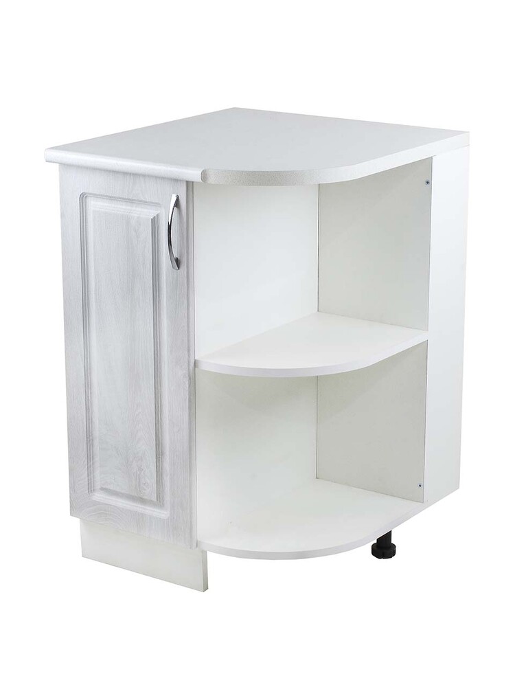 Стол торцевой 55 правый Берёза фасад МДФ столешница цвет (САХАРА) SANTREK HOME