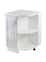 Стол торцевой 55 правый Берёза фасад МДФ столешница цвет (САХАРА) SANTREK HOME