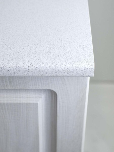 Стол торцевой 55 правый Берёза фасад МДФ столешница цвет (САХАРА) SANTREK HOME