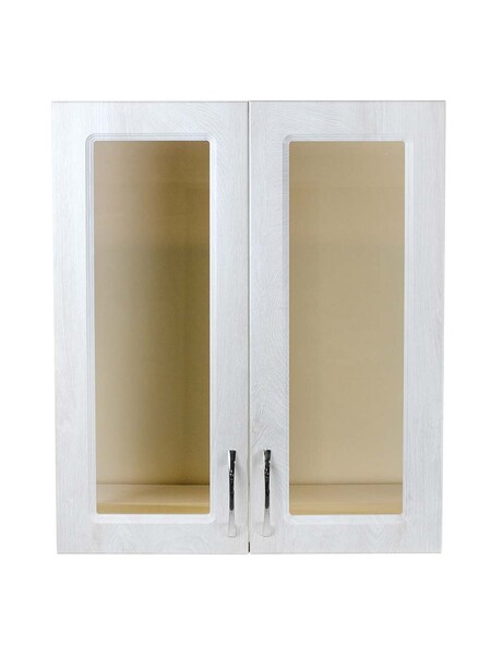 Шкаф для посуды 60 Берёза (со стеклом) фасад МДФ SANTREK HOME