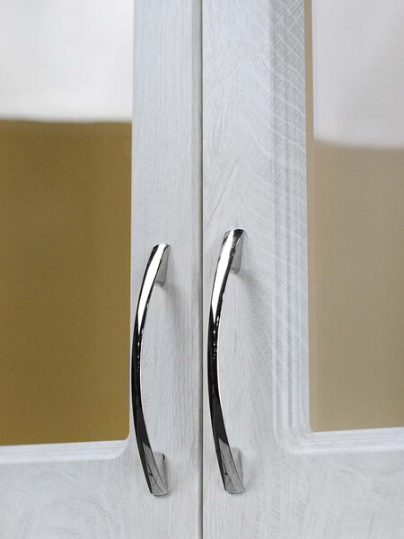 Шкаф для посуды 80 Берёза (со стеклом) фасад МДФ SANTREK HOME