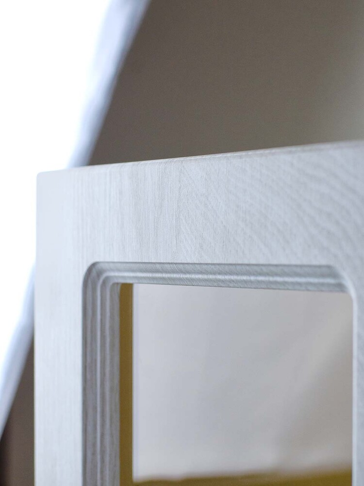 Шкаф для посуды 80 Берёза (со стеклом) фасад МДФ SANTREK HOME