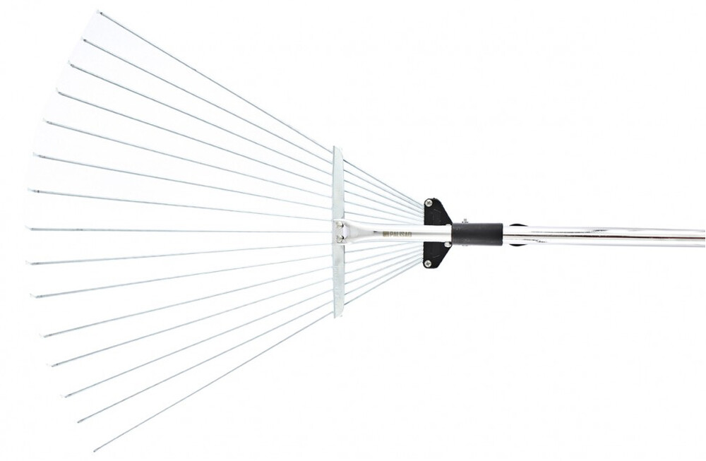Грабли веерные провол. ОЦИНК. раздвижные 15 зуб. с МЕТАЛ. черенком  РАСПРОДАЖА!!!