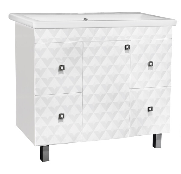 Подстолье SANTREK HOME "Рим-90" 4 ящика 1 дверь под умывальник "Como-90/ "Paola Mario 90" 780*900*430*