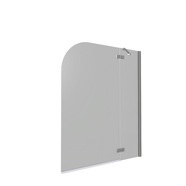 Шторка SCREEN 2Н-100-C-CH (1ств.распашная на петлях+неподвижная часть,стекло 5 мм) GOOD DOOR ПД00093
