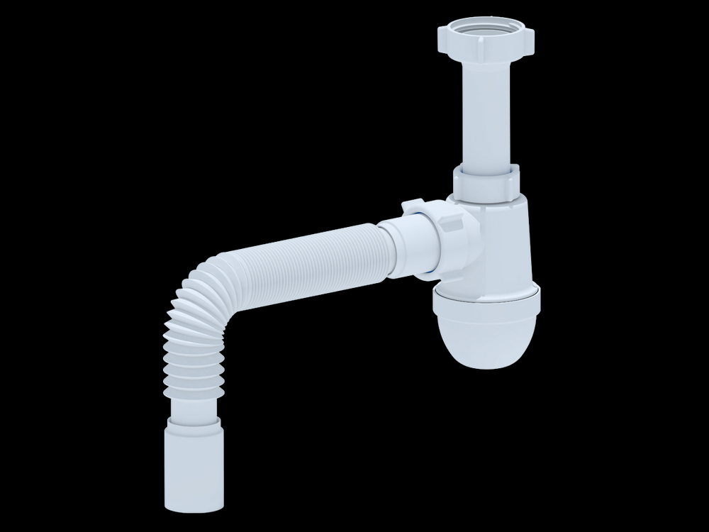 C0125 Сифон АНИ Пласт 1 1/2"* 40без выпуска с г/тр.40х40