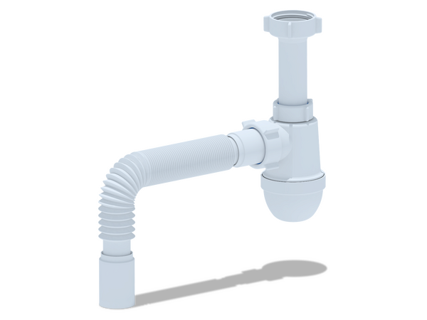 C0125 Сифон АНИ Пласт 1 1/2"* 40без выпуска с г/тр.40х40