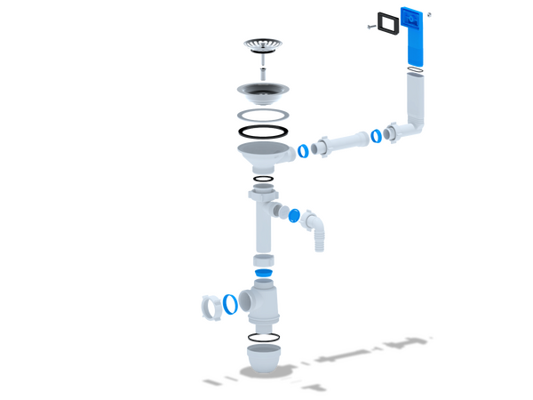 C0147 Сифон АНИ Пласт 3 1/2"*40с переливом мойки и отв