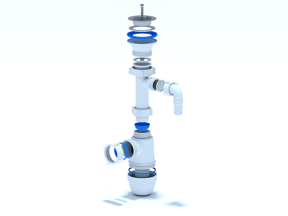 C0300 Сифон АНИ Пласт 1 1/2"* 40с отводом стиральной машины