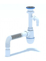 C0305 Сифон АНИ Пласт 1 1/2" 40с отв. с/м с г/тр 40х40