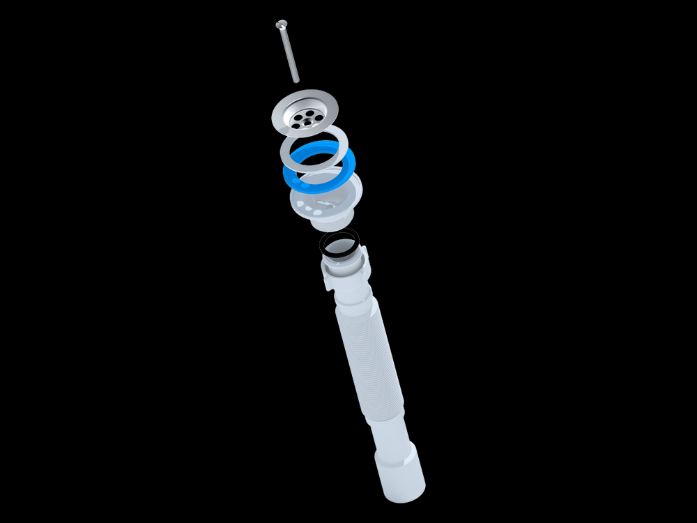 G207 Гофросифон АНИ Пласт 1 1/4"*32/40, L391-801мм
