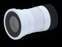 K718R Удлинитель гибкий для унитаза АНИ Пласт, короткий, L280-550мм