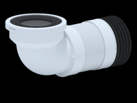 K719R Удлинитель гибкий для унитаза АНИ Пласт, угол 90*, короткий, L280-550мм