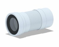 K721R Удлинитель гибкий для унитаза АНИ Пласт, выпуск 110 мм, L310-840мм