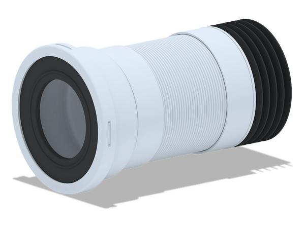 K728R Удлинитель гибкий для унитаза АНИ Пласт, L340-870мм