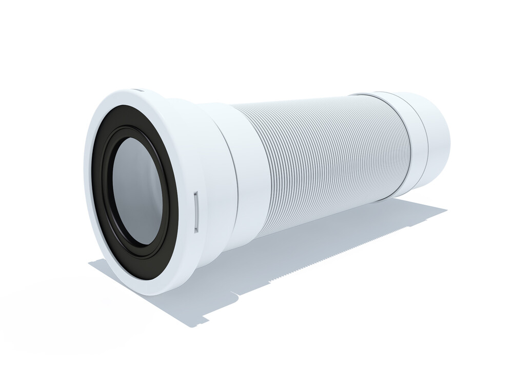 K731R Удлинитель гибкий для унитаза , длинный, выпуск 110 мм, L365-1085мм