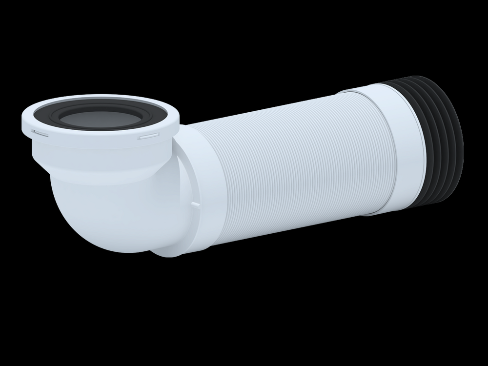 K739R Удлинитель гибкий для унитаза АНИ Пласт, угол 90*, длинный, L395-1115мм