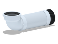 K739R Удлинитель гибкий для унитаза АНИ Пласт, угол 90*, длинный, L395-1115мм