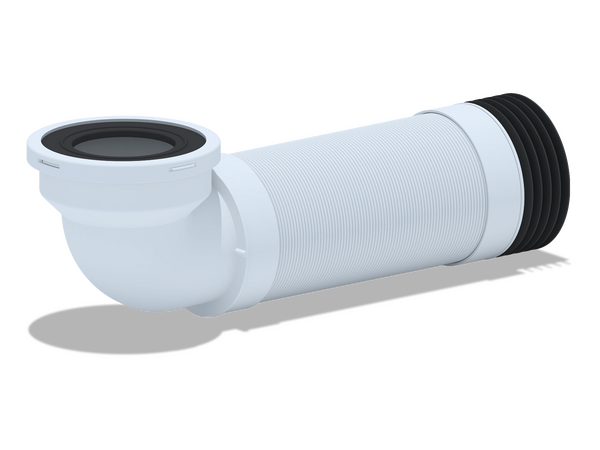 K739R Удлинитель гибкий для унитаза АНИ Пласт, угол 90*, длинный, L395-1115мм