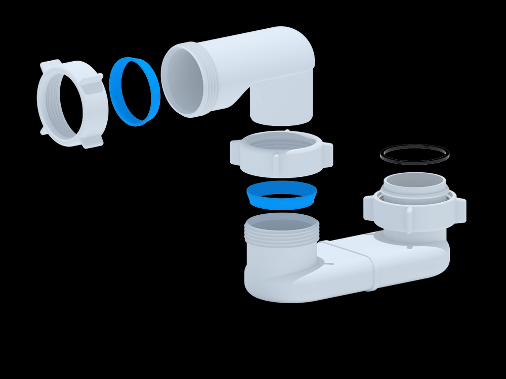 E000 Сифон АНИ Пласт для ванны плоский 1 1/2