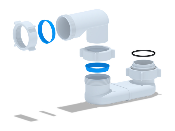 E000 Сифон АНИ Пласт для ванны плоский 1 1/2