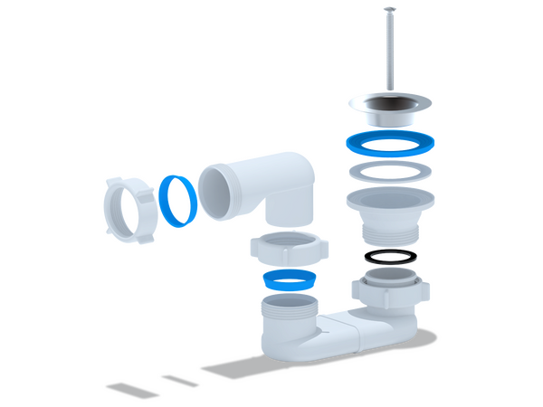 E010 Сифон АНИ Пласт для душевого поддона плоский 1 1/2