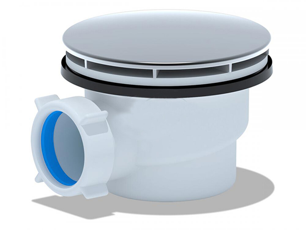 E320VAL Cифон для душевого поддона АНИ Пласт 1 1/2*90 h65 (вальцовка)