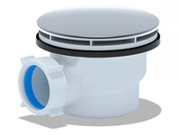 E320VAL Cифон для душевого поддона АНИ Пласт 1 1/2*90 h65 (вальцовка)