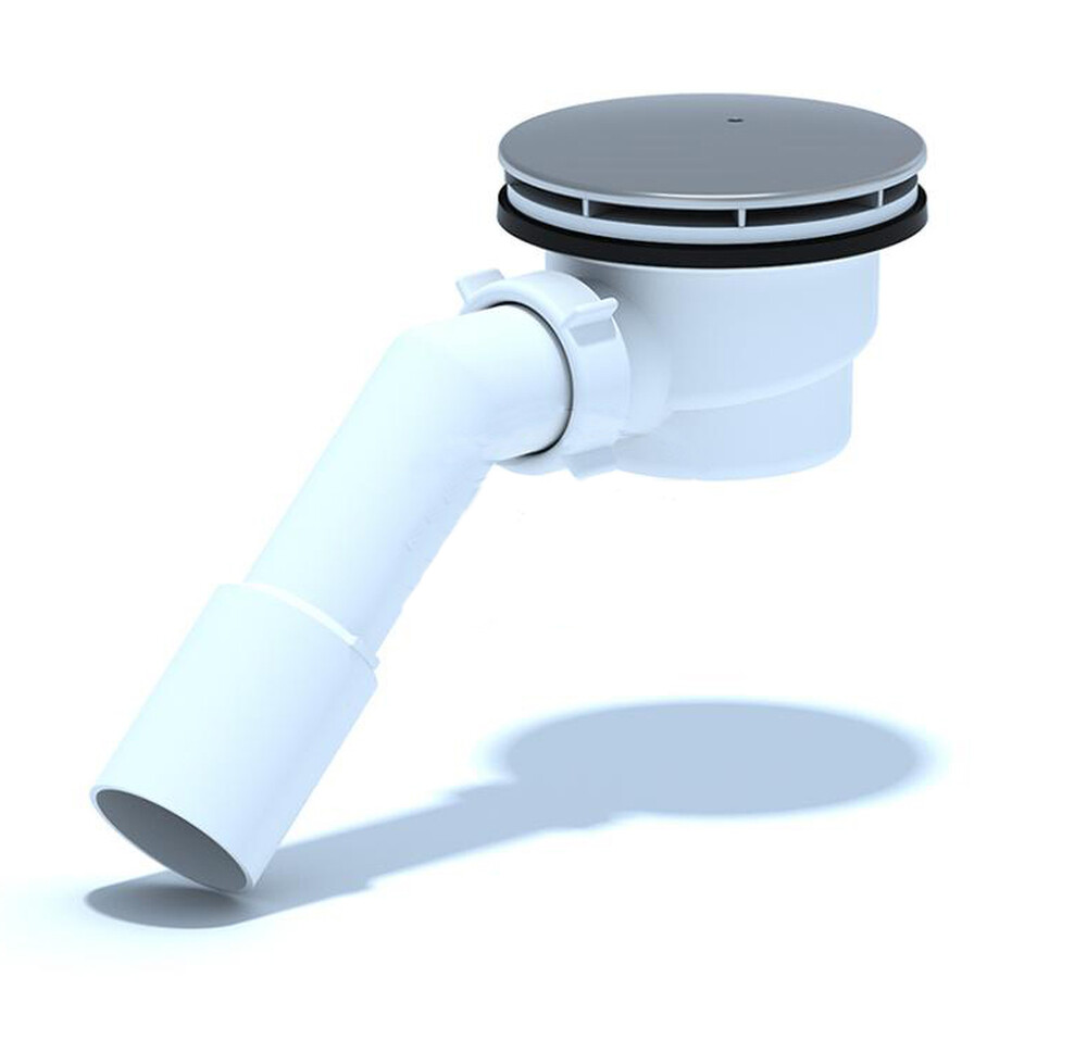 E321C Сиф. для д/п АНИ Пласт 1 1/2**90, h 65, с пер. тр.45 40*50, хром  ***