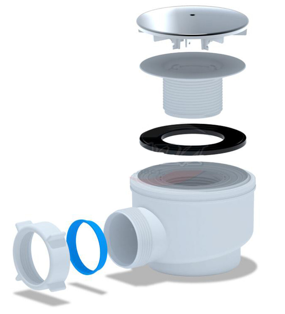 E510C Сифон для душ. поддона АНИ Пласт 1 1/2*60 хром