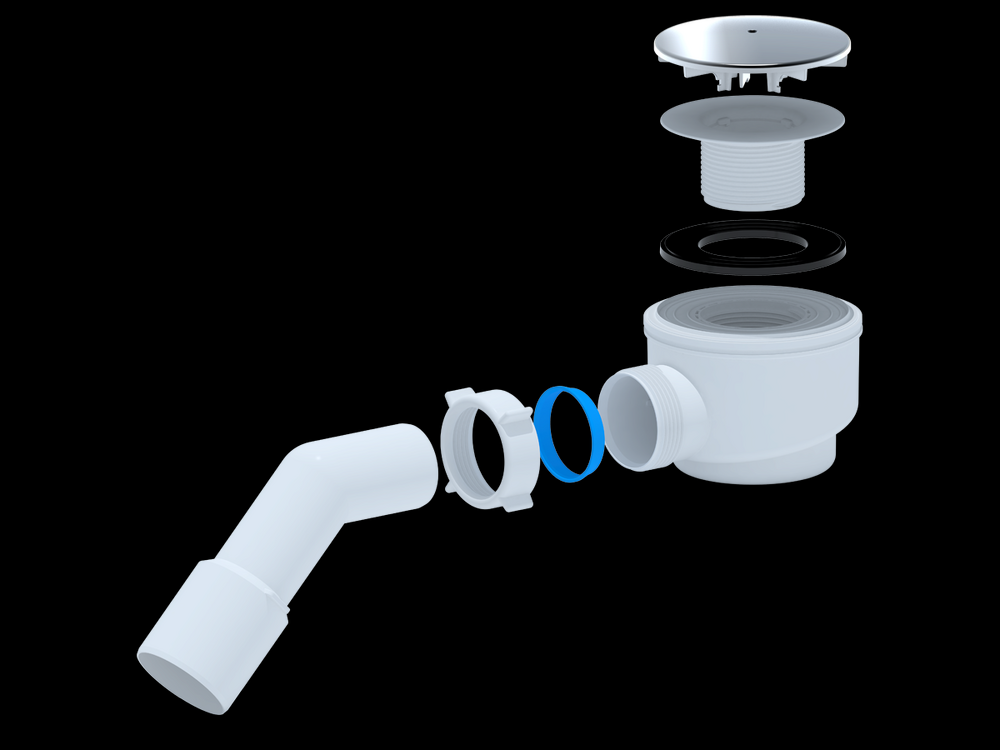 E511C Сиф. для д/п АНИ Пласт 1 1/2*60 с пер. труб.45 40/50 хром 