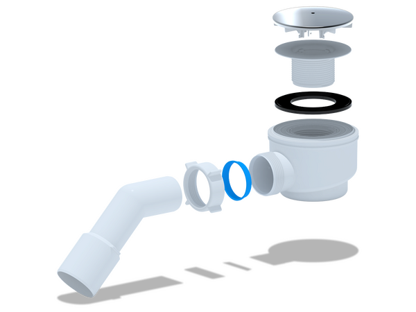 E511C Сиф. для д/п АНИ Пласт 1 1/2*60 с пер. труб.45 40/50 хром 