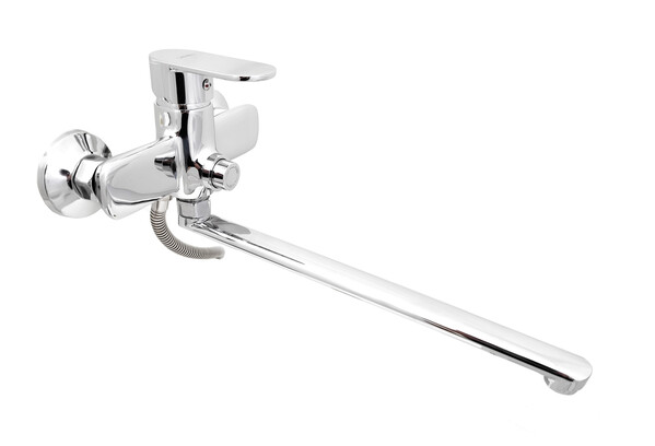 Смеситель Ванна Lemen 40 кнопочное перекл. душа на корпусе L-нос (LB 2087) 