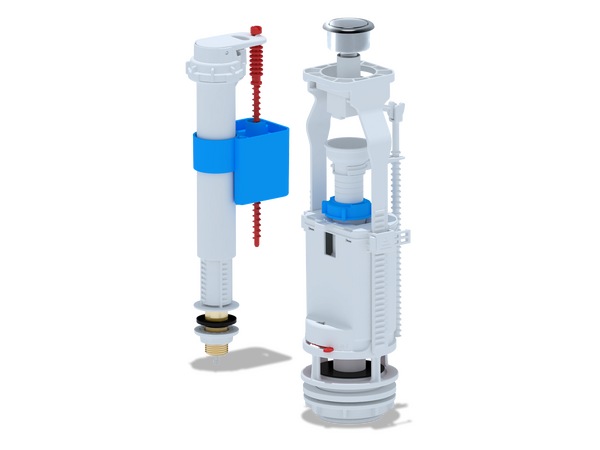 WC8520C Арматура АНИ Пласт ниж.подводка 1/2 латунь, кнопка хром 