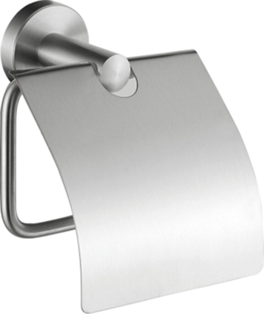 71703/L Бумагодержатель с крышкой (нержавейка)