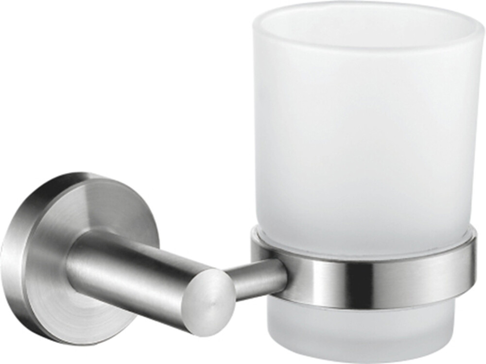 71706/L Стакан одинарный настенный (стекло) (нержавейка)