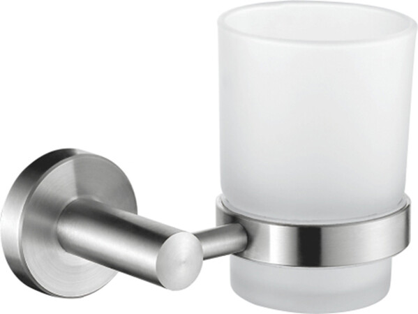 71706/L Стакан одинарный настенный (стекло) (нержавейка)