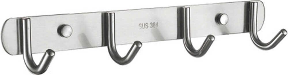 70201-4/L Планка с 4-мя крючками (нержавейка)