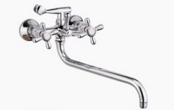 Смеситель Ванна Lemen 1/2 м/к Крест карт. перекл. душа (LD 2751)