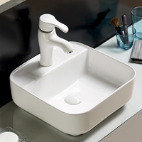 800-А423В Фигурный умывальник накладной 385х385х140 MELANA