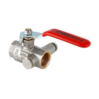 Кран вода VALTEC 3/4 г/г с дренажем и воздухоотводчиком (VT.245.N.05)