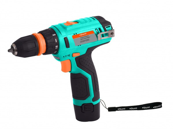 CD3212SC Дрель акк. Sturm! 12В, Li-Ion, 2 скор, 2 акк, 2,0 Ач, зар. 1ч, СМЕН ПАТРОН, пист. рук,