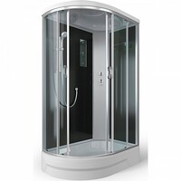 Душ. кабина ER351226R-C4-RUS 120*80*226см,зад.стенка чер.ст тон 4 мм без г/м.3к. (поддон 26 см)