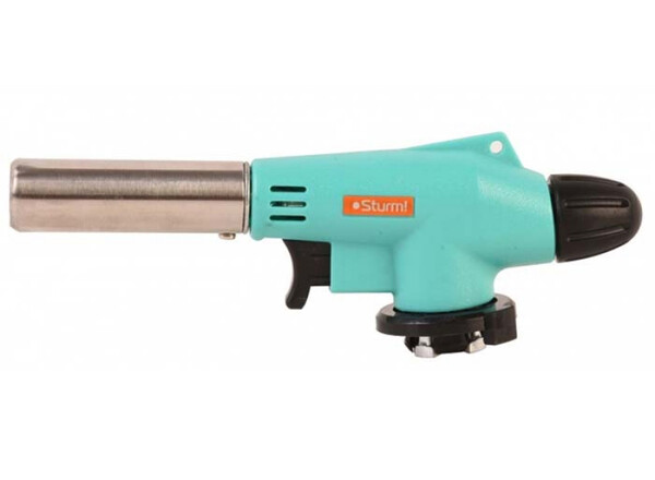 5015-KL-06 Горелка газовая, пьезоподж.(курок),керамика,рег.пламени,увелич. мощность, STURM!