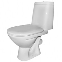 Унитаз-компакт Rosa "СКАНДИ" Белый, 2-х режимная арматура, антивсплеск, косой выпуск (г.Киров) СНЯТО