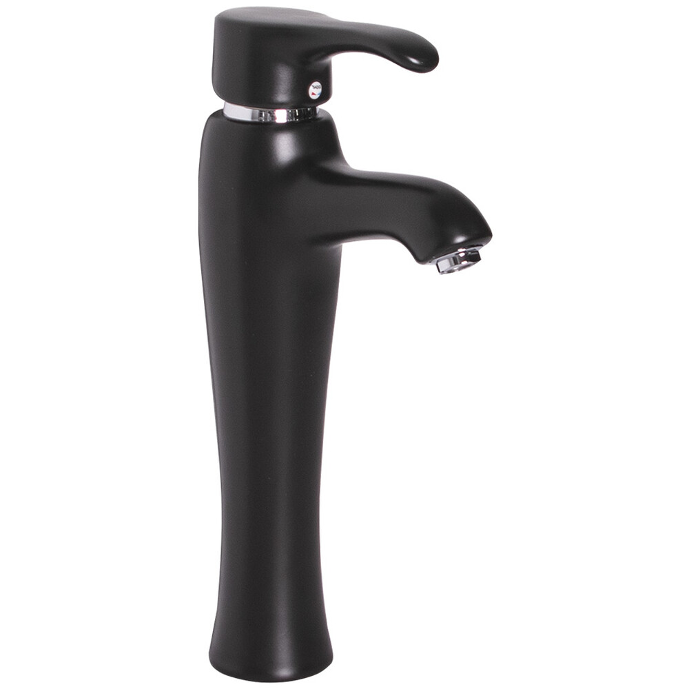 F001-СВК-М Смеситель д/умыв. КЕРАМИЧ. однорычажный с поворотн. изливом ЧЕРНЫЙ Матовый MLN ***