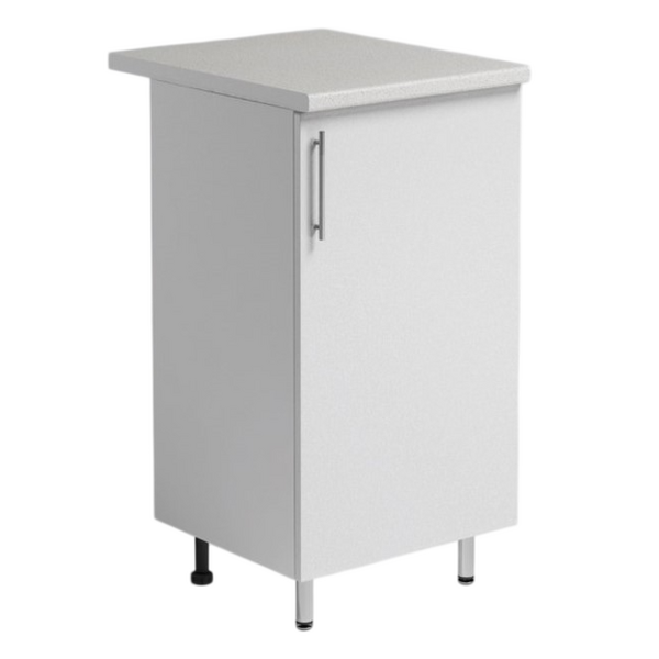 Рабочий стол 40 Белый металлик фасад МДФ столешница цвет (САХАРА) SANTREK HOME